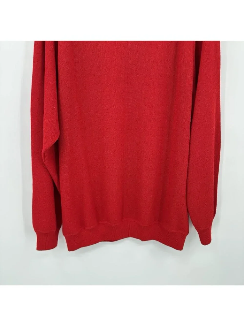 vintage PERU UNLIMITED baby alpaca sweater red XL quiet luxury crewneck 90s